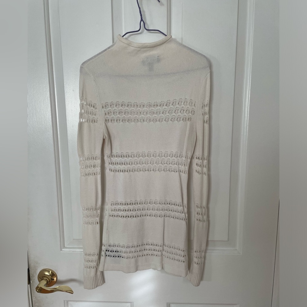 Bebe size S white Knit Top high neck